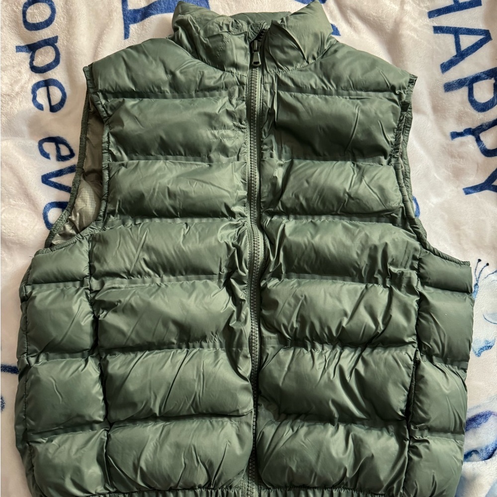 Boys Olive Green Puffer Vest size 8